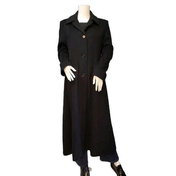 Cinzia Rocca Jackets & Blazers - CINZIA ROCCA Elegant Longline Wool Coat Made in Italy Black Women's Size: 8
